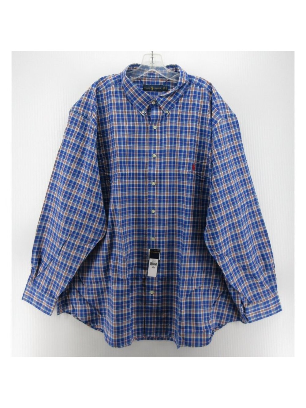 Ralph Lauren Shirt 3XB Big Red Button Down Plaid Classic Red Pony